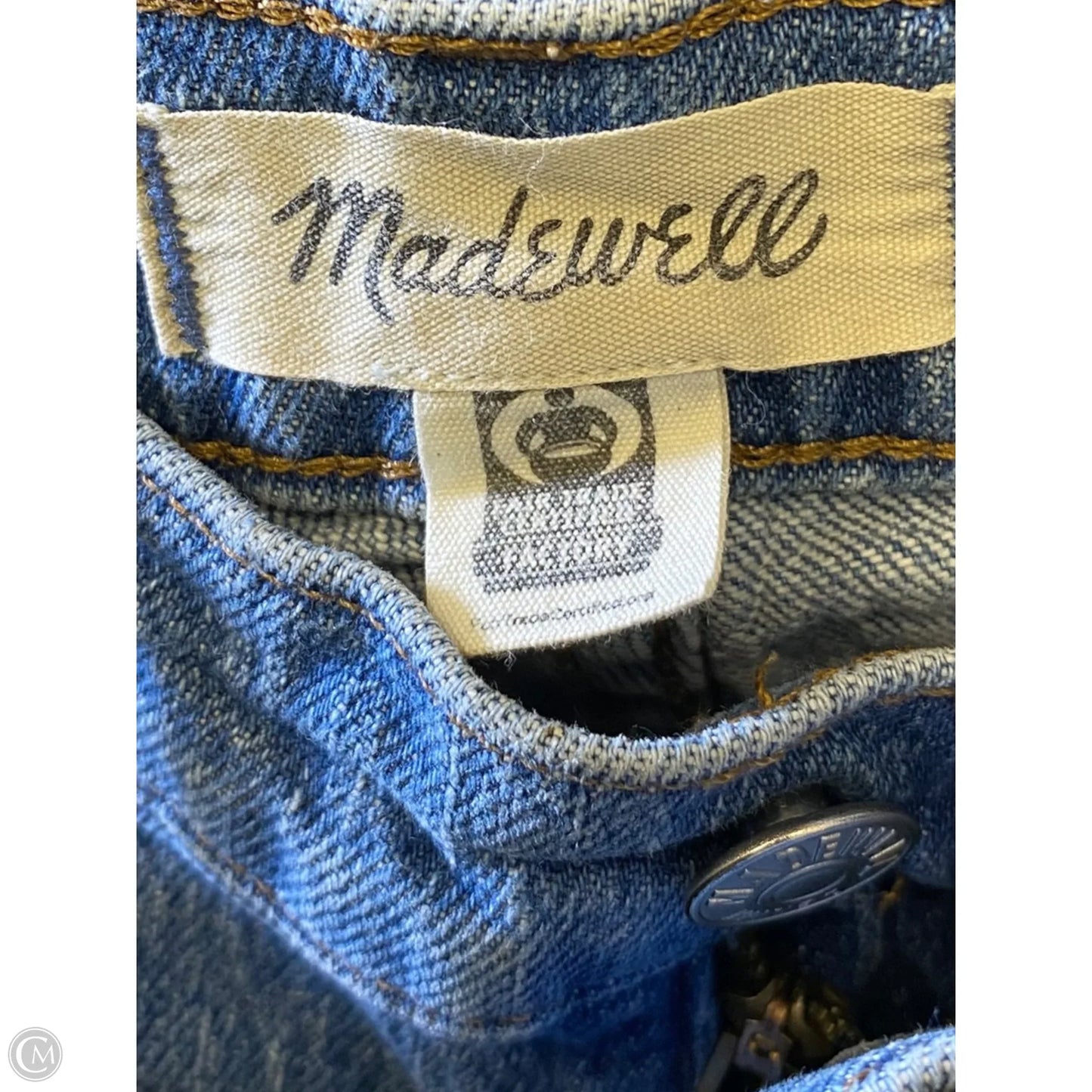 Jeans Straight By Madewell In Blue Denim, Size: 6