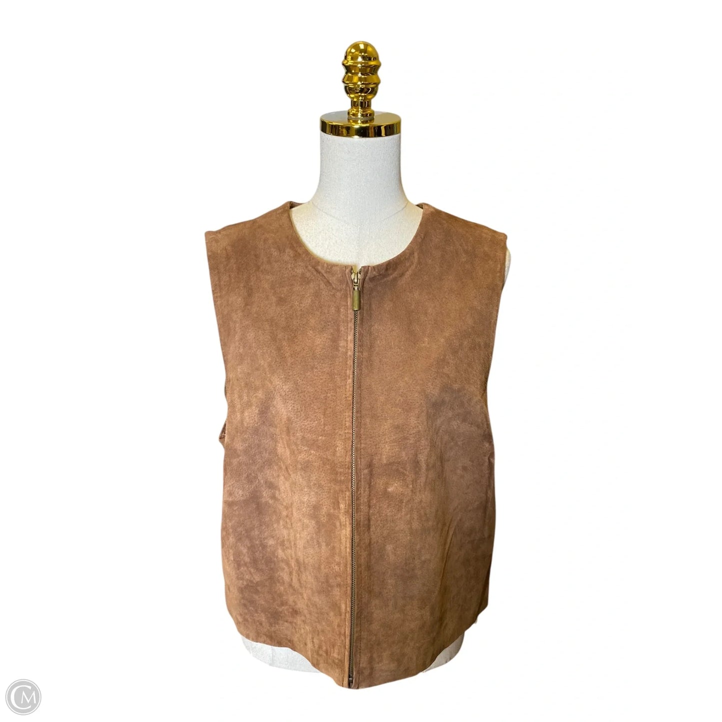 Vest Other By Clothes Mentor In Brown, Size: Xl