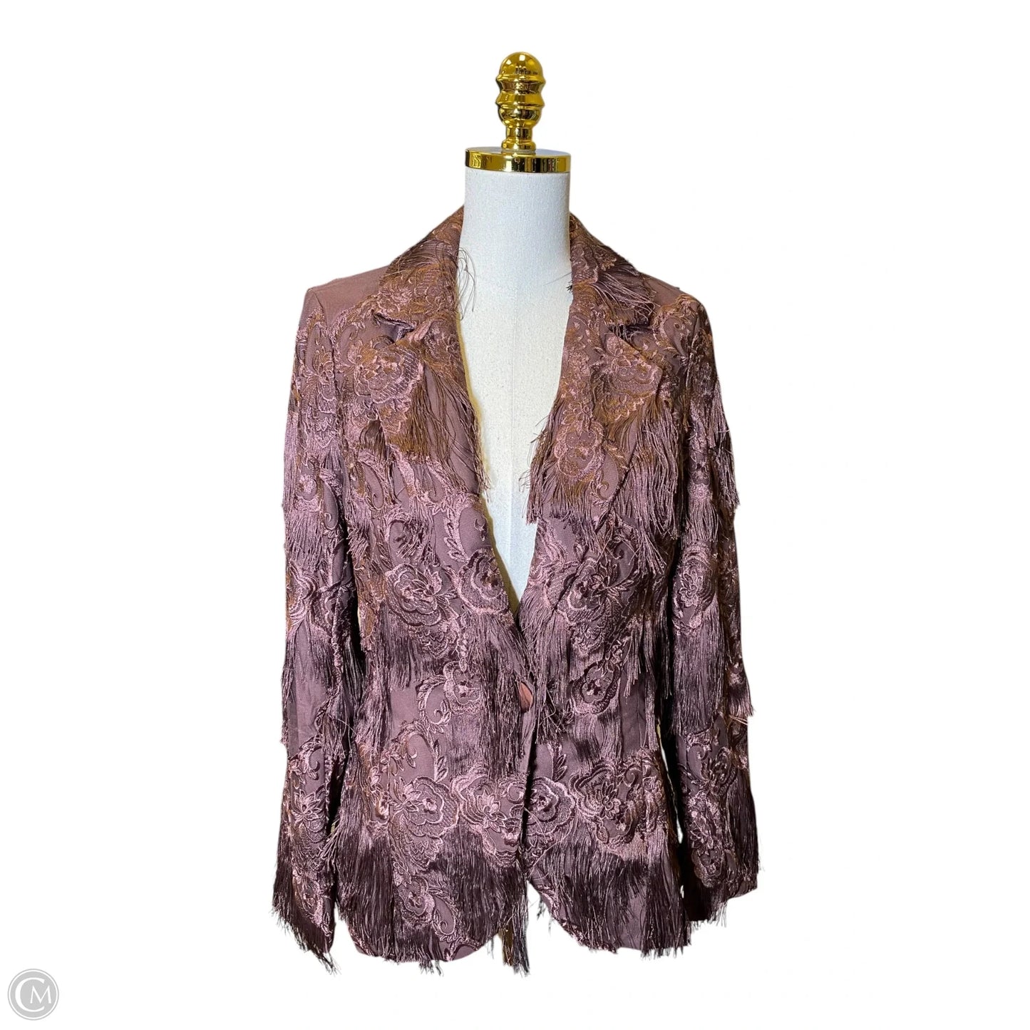 Blazer By Clothes Mentor In Brown, Size: S