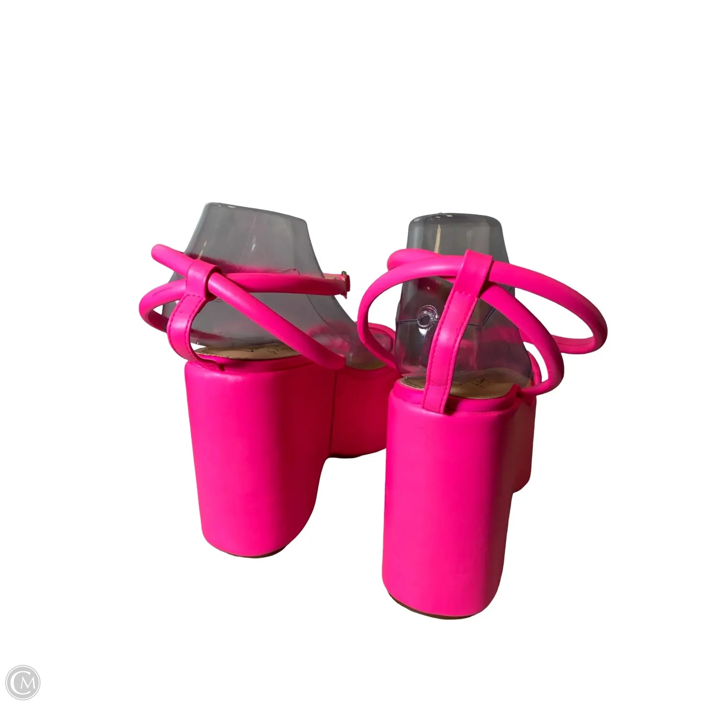 Shoes Heels Platform By Clothes Mentor In Pink, Size: 7.5