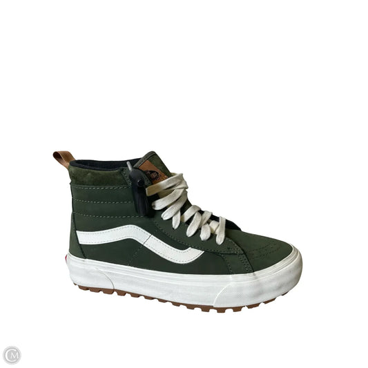 Shoes Sneakers By Vans In Green & White, Size: 7.5