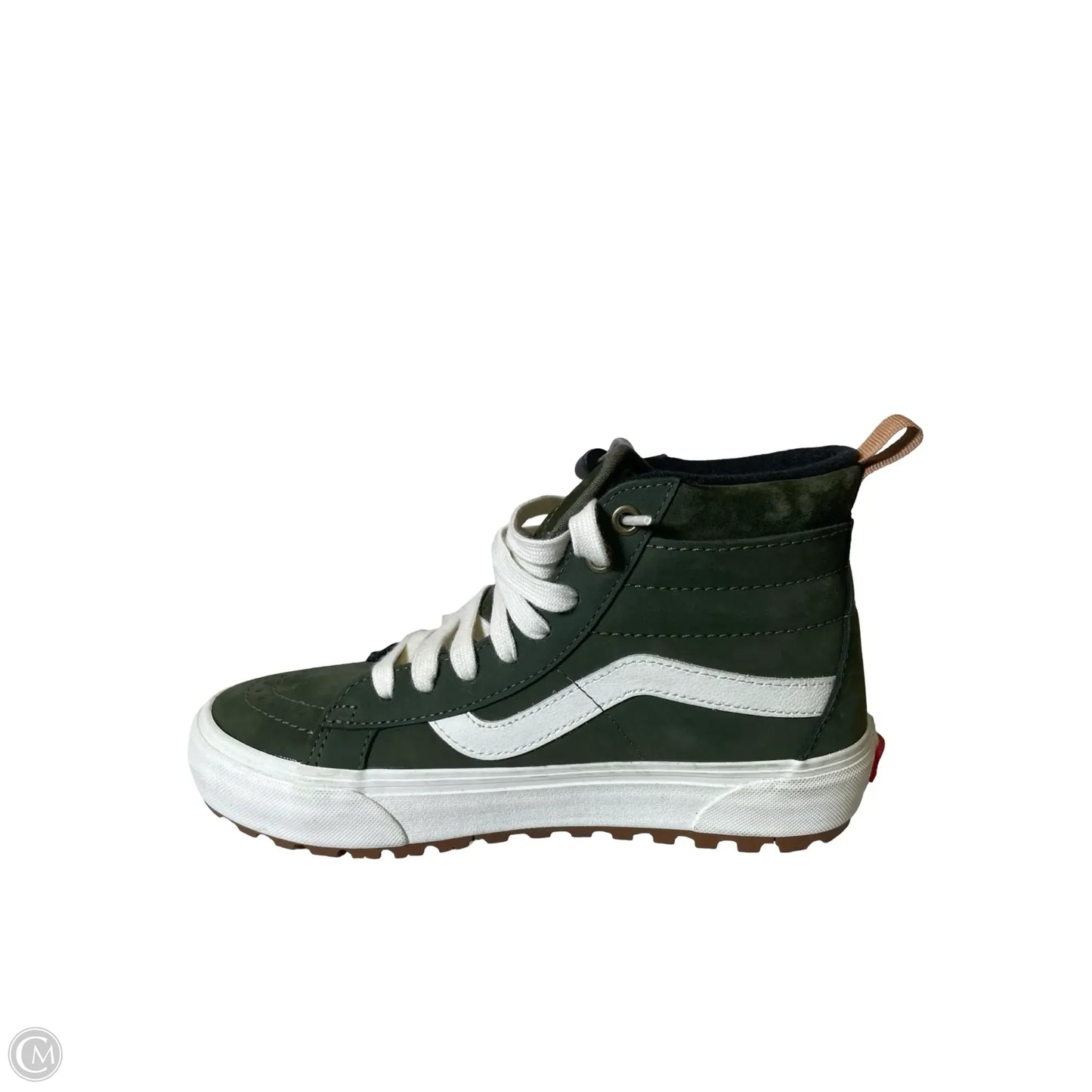 Shoes Sneakers By Vans In Green & White, Size: 7.5