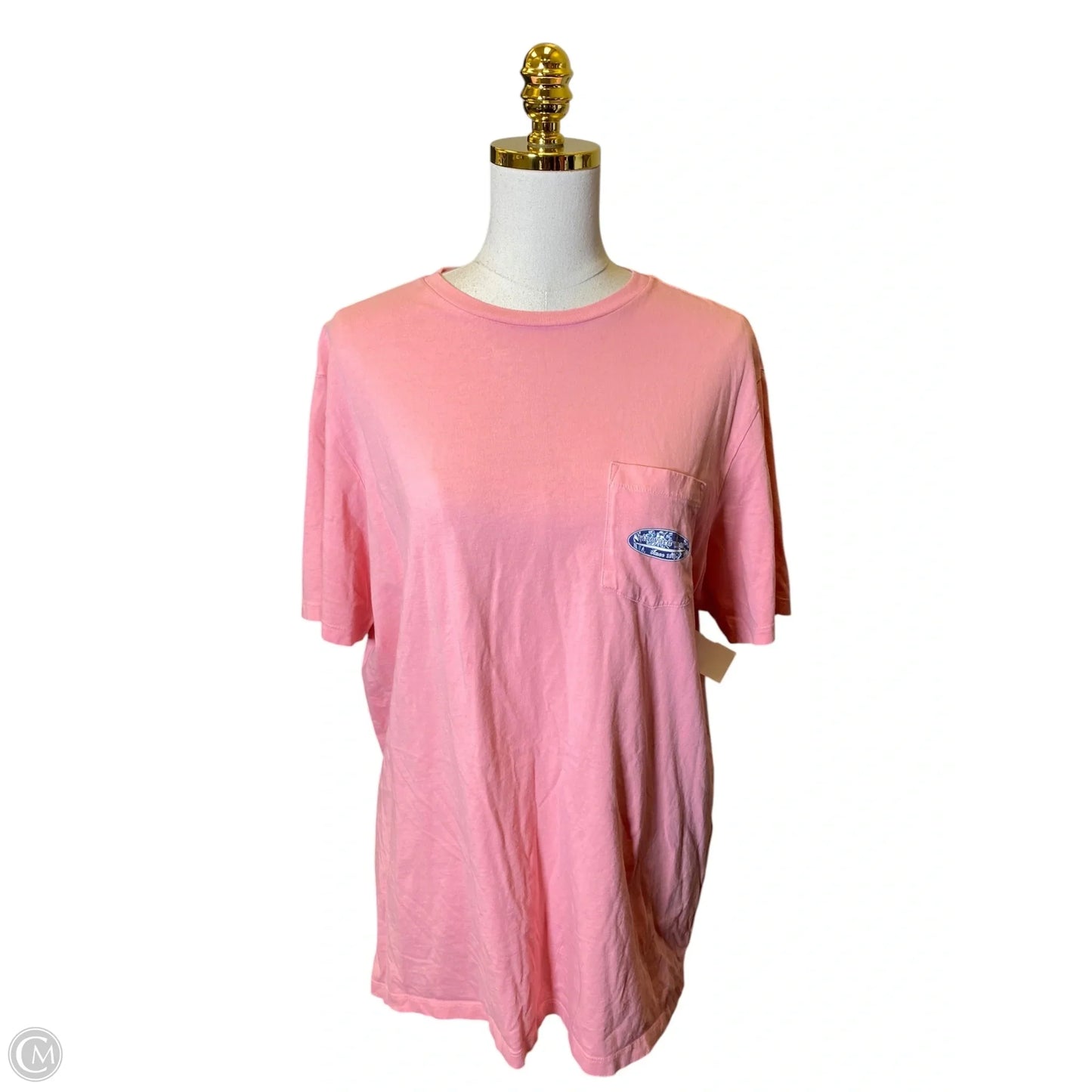 Top Short Sleeve By Vineyard Vines In Pink, Size: M