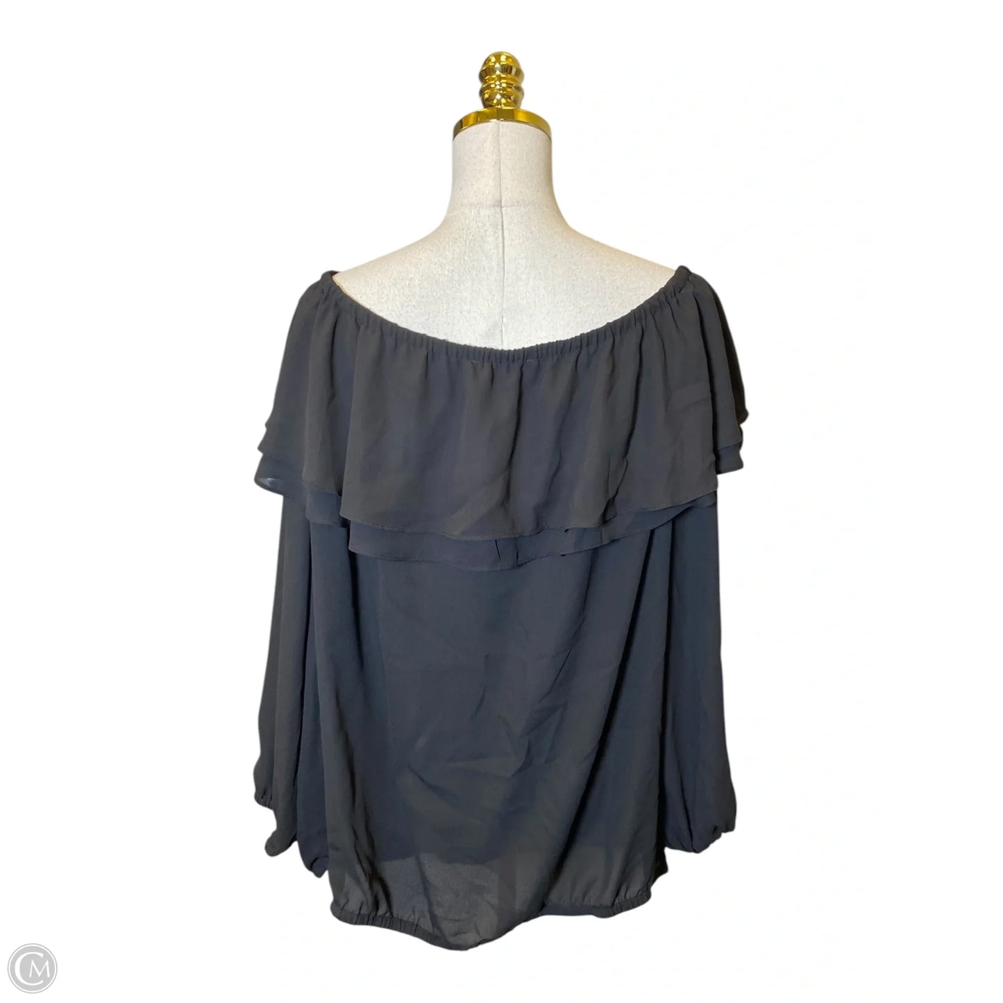 Top Long Sleeve By Michael By Michael Kors In Black, Size: 2x