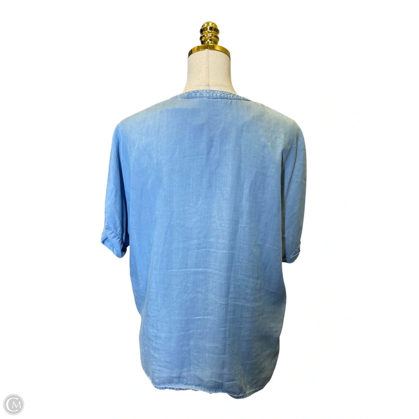 Top Short Sleeve By Tommy Hilfiger In Blue, Size: S