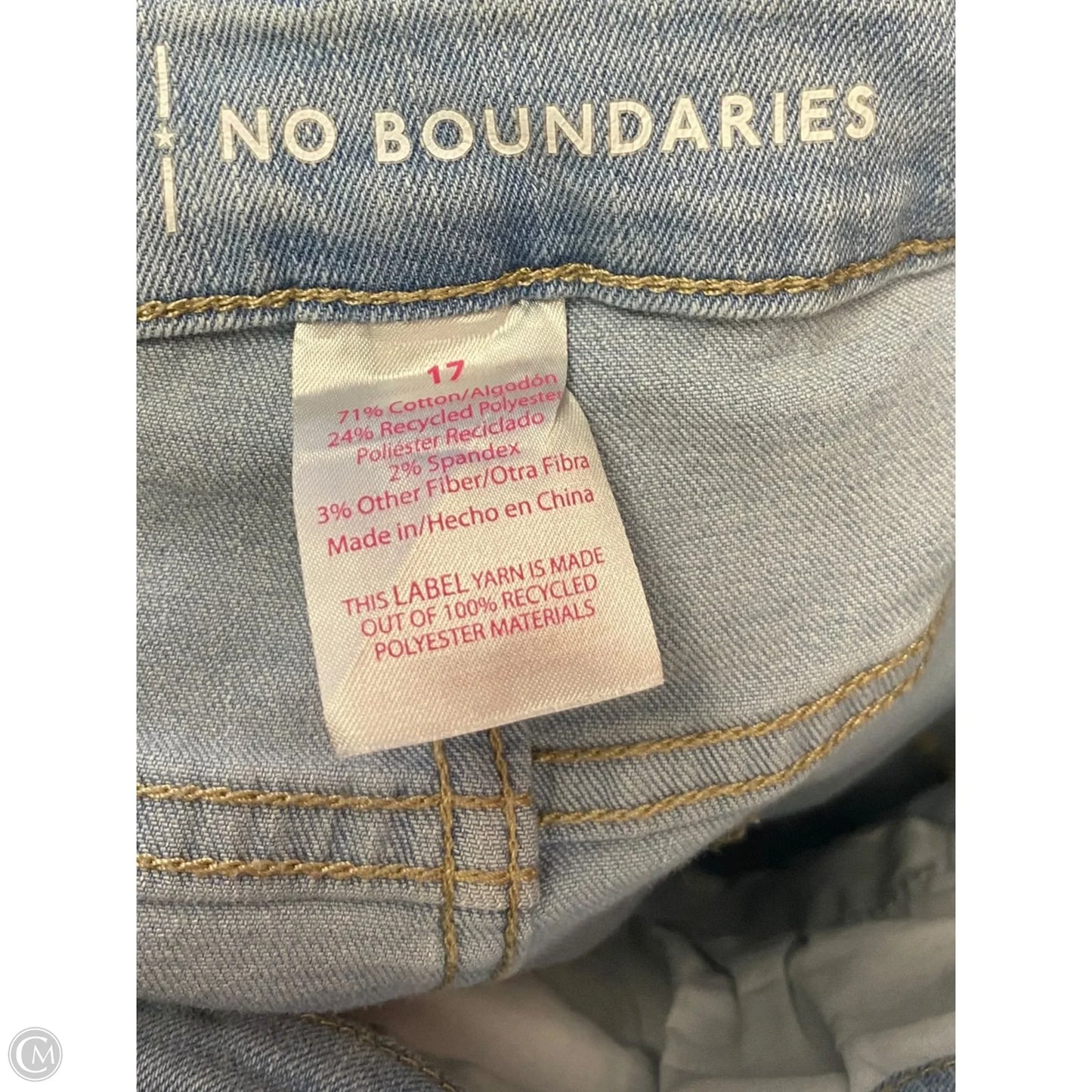 Shorts By No Boundaries In Blue Denim, Size: Xl