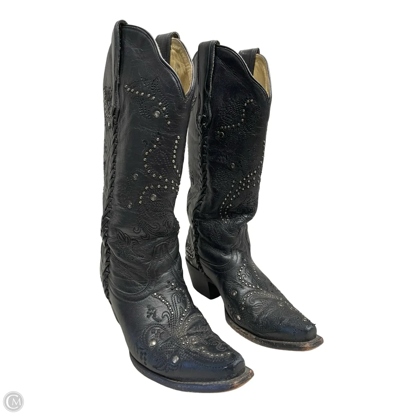 Boots Western By Corral In Black & Silver, Size: 6