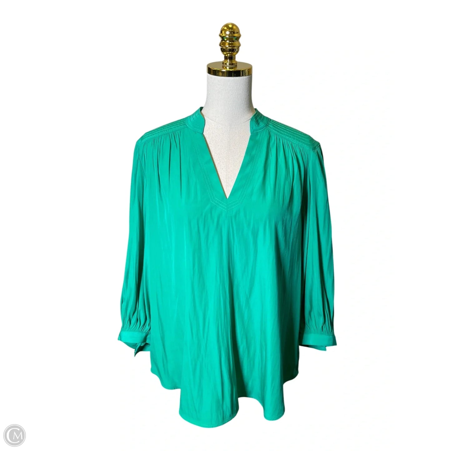 Top Long Sleeve By Chicos In Green, Size: L
