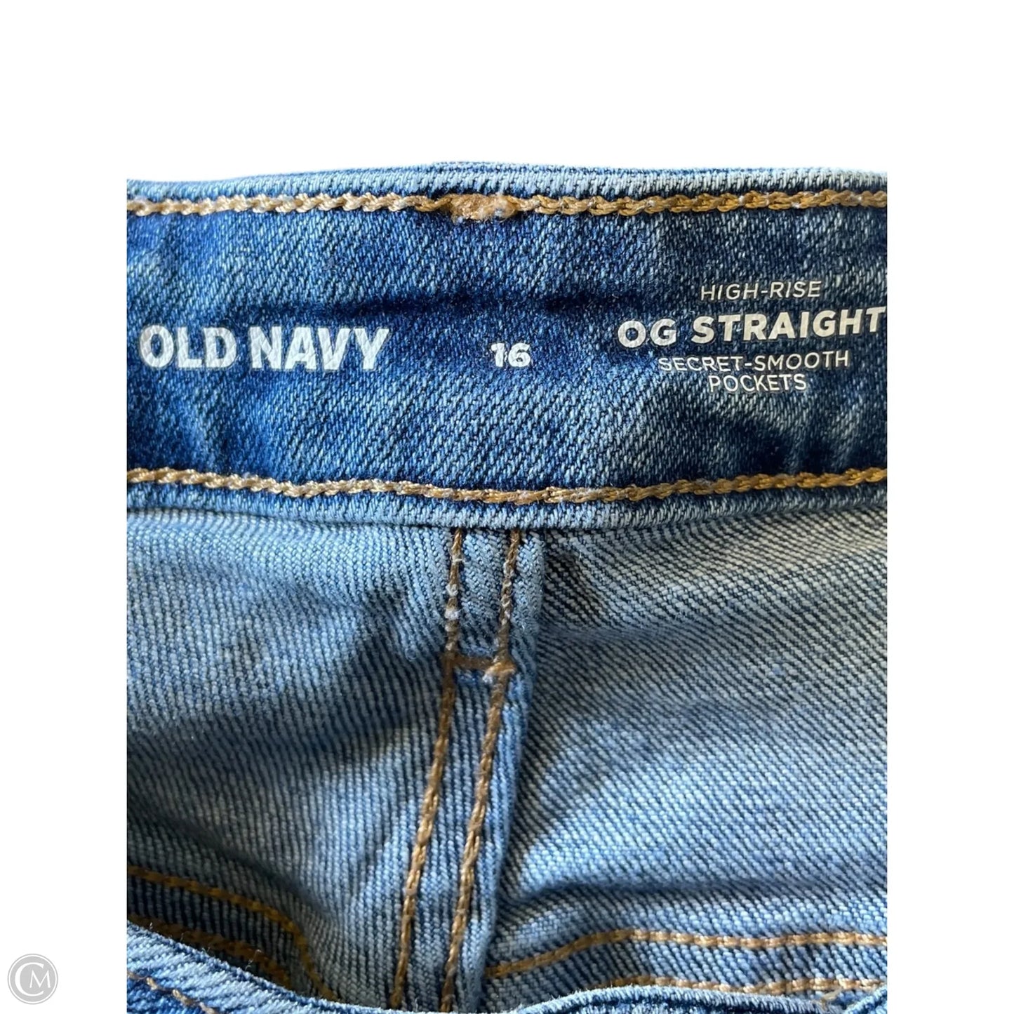 Jeans Straight By Old Navy In Blue Denim, Size: 16