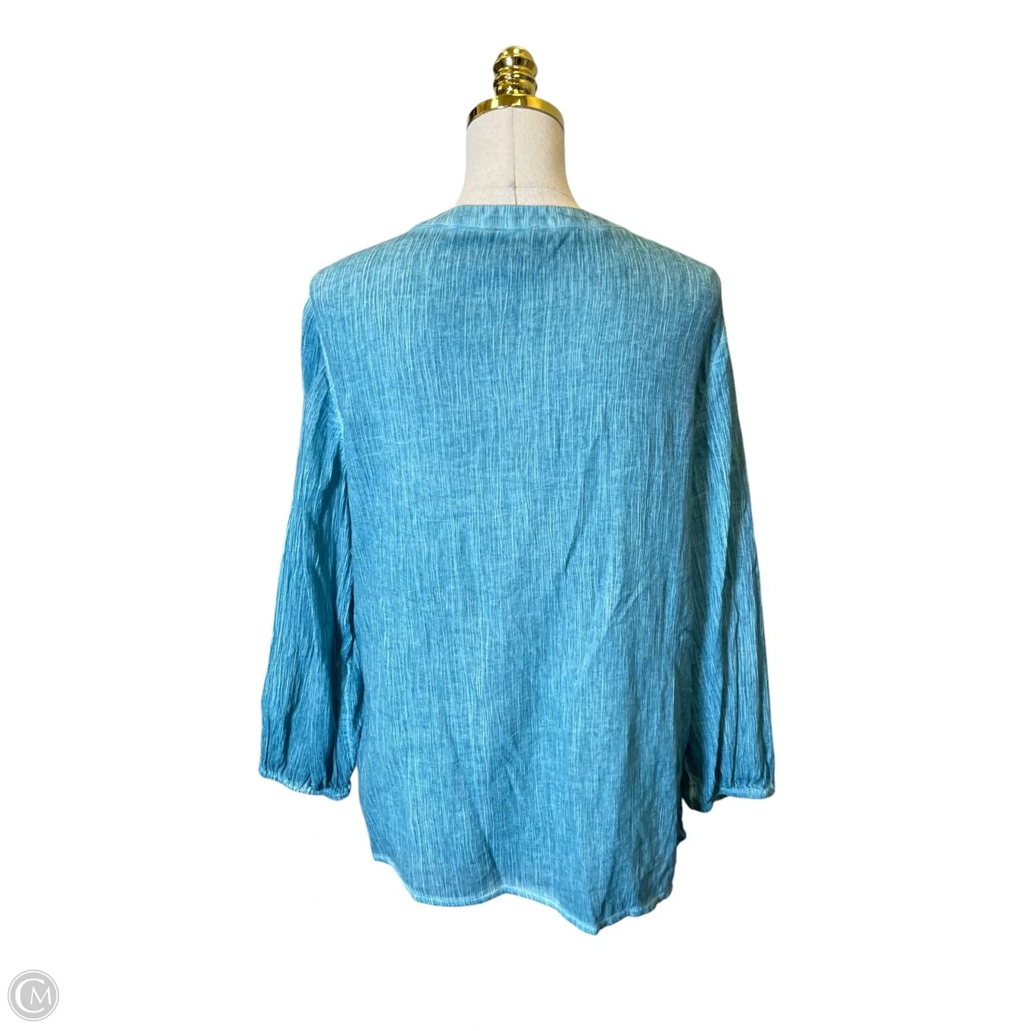Top Long Sleeve By Chicos In Blue, Size: M