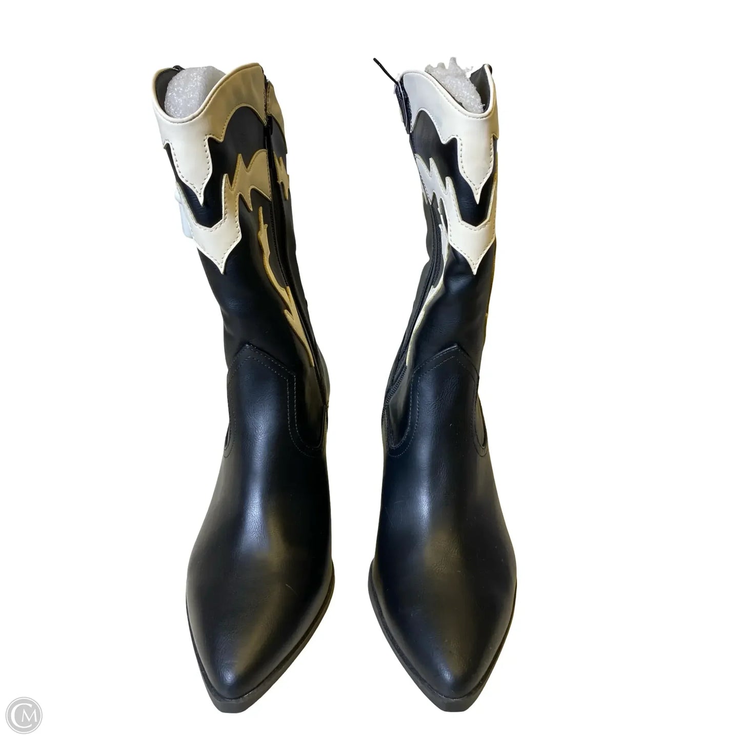Boots Western By Torrid In Black & Cream, Size: 10.5