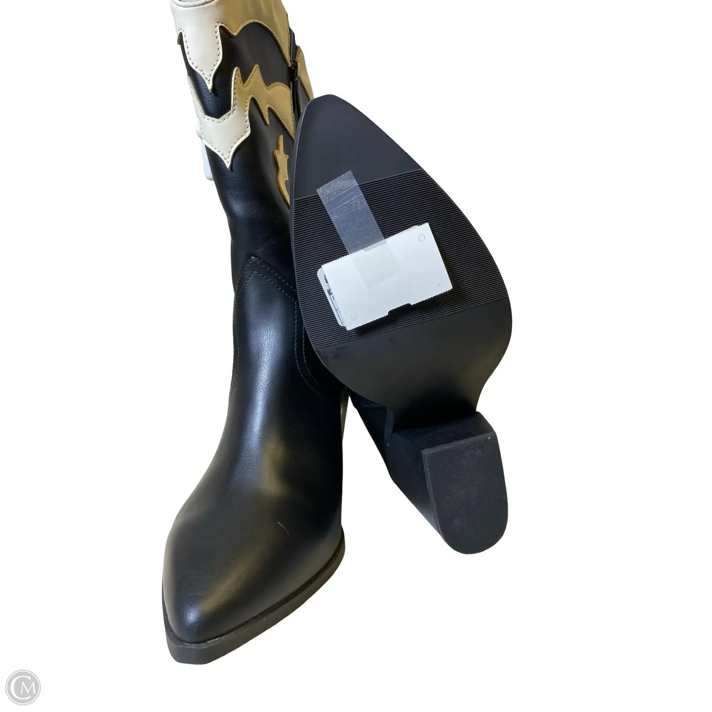 Boots Western By Torrid In Black & Cream, Size: 10.5