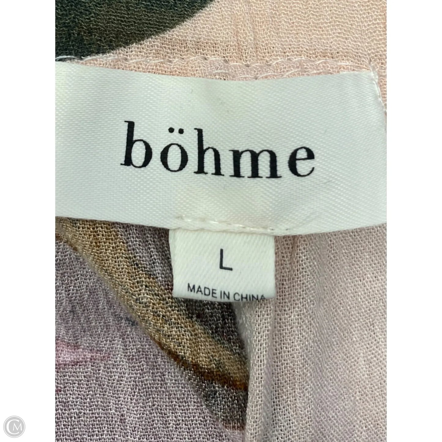 Top 2pc Short Sleeve By Bohme In Floral Print, Size: L