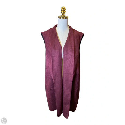 Vest Other By New York And Co In Maroon, Size: 3x