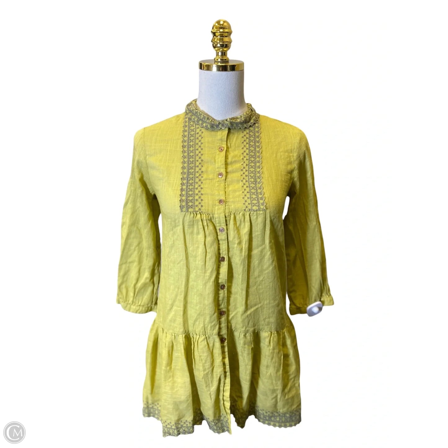 Top Long Sleeve By Free People In Green, Size: S