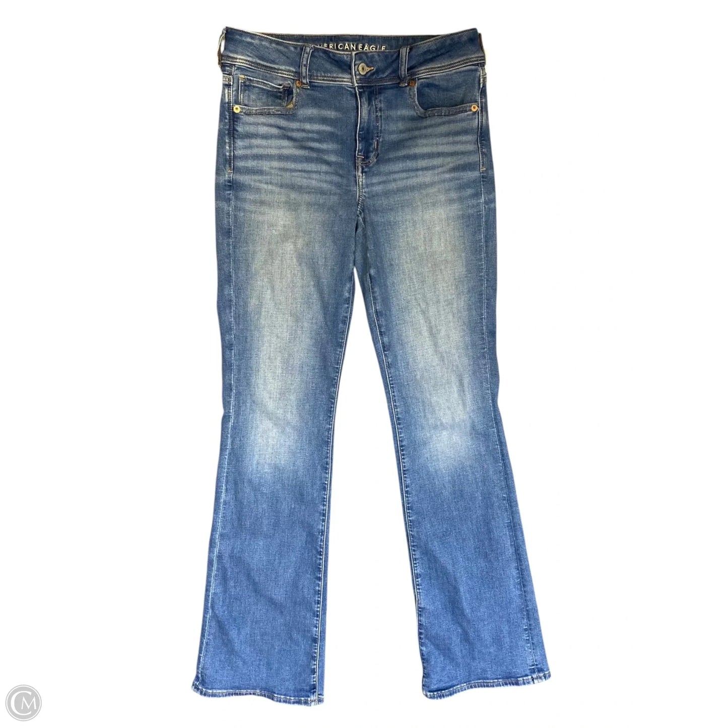 Jeans Boot Cut By American Eagle In Blue Denim, Size: 8