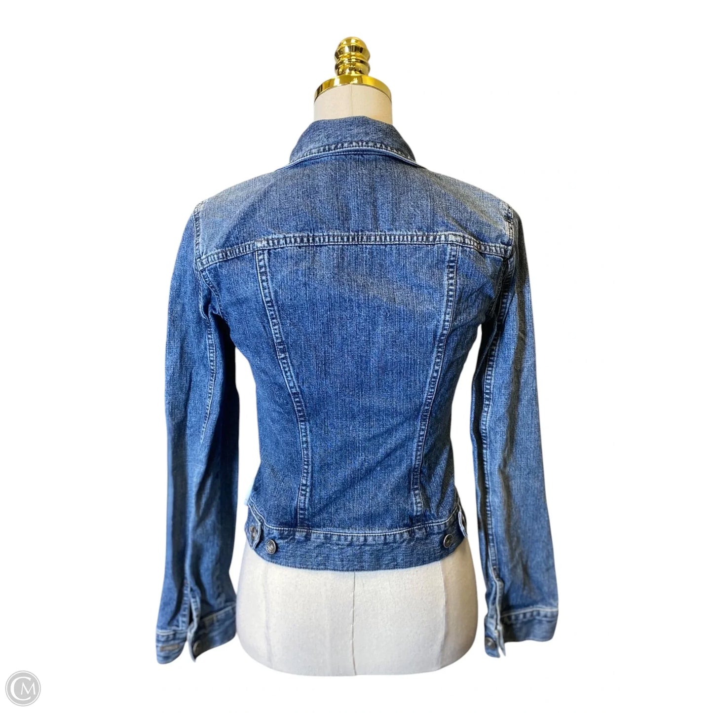 Jacket Denim By Dkny In Blue Denim, Size: S