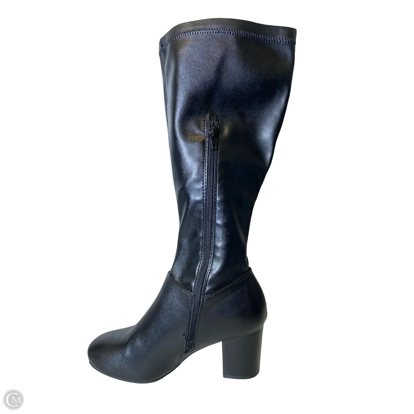 Boots Ankle Heels By Solanz In Black, Size: 7.5 W