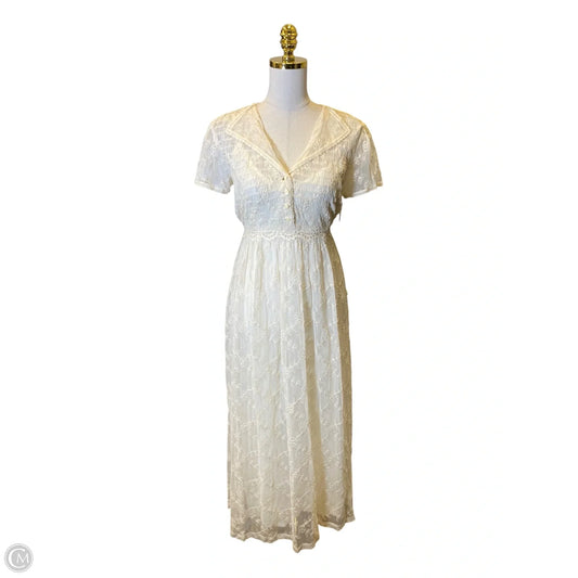 Dress Casual Maxi By Clothes Mentor In Cream, Size: M