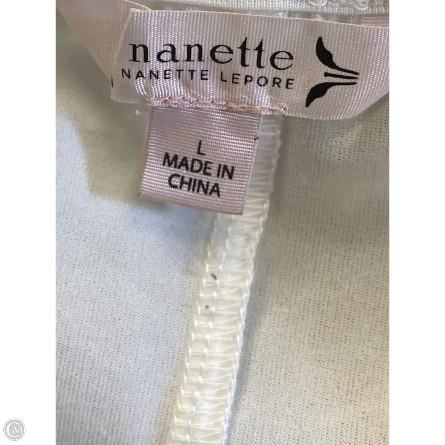 Top Short Sleeve By Nanette By Nanette Lepore In White, Size: L