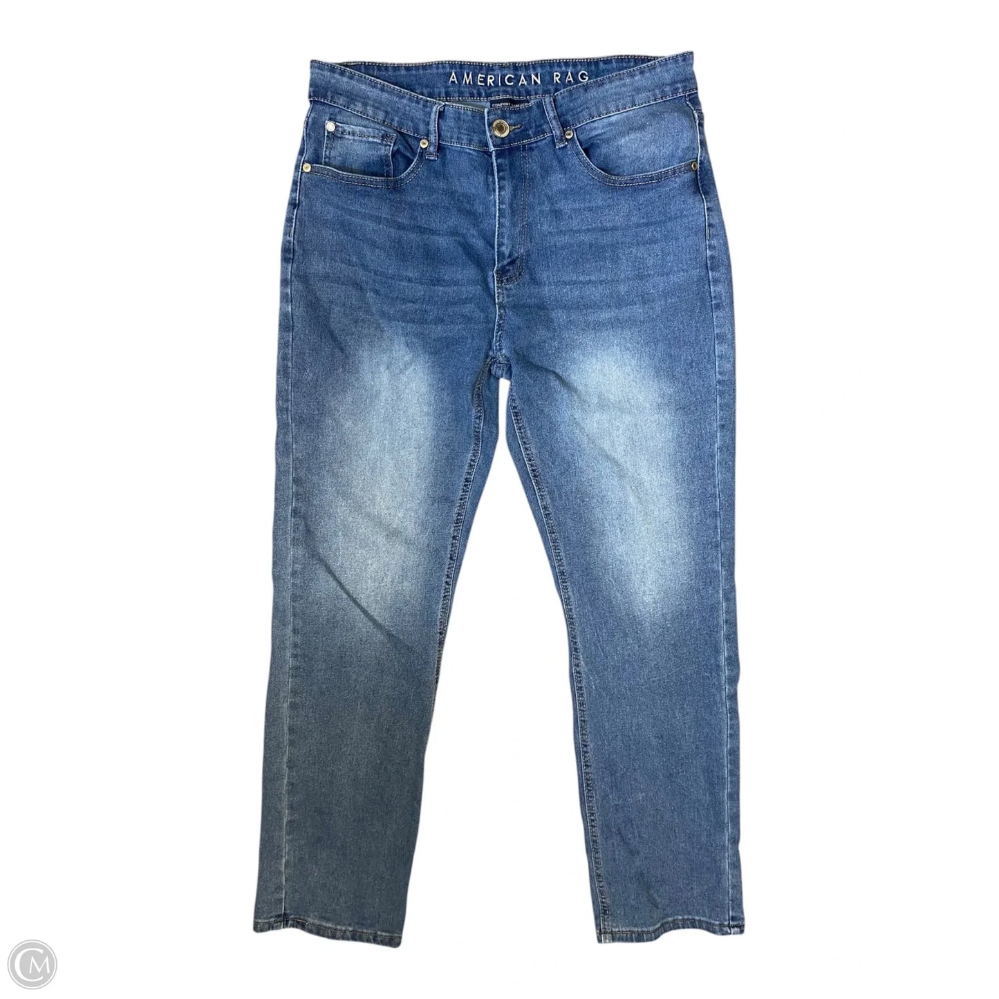 Jeans Straight By American Rag In Blue Denim, Size: 14