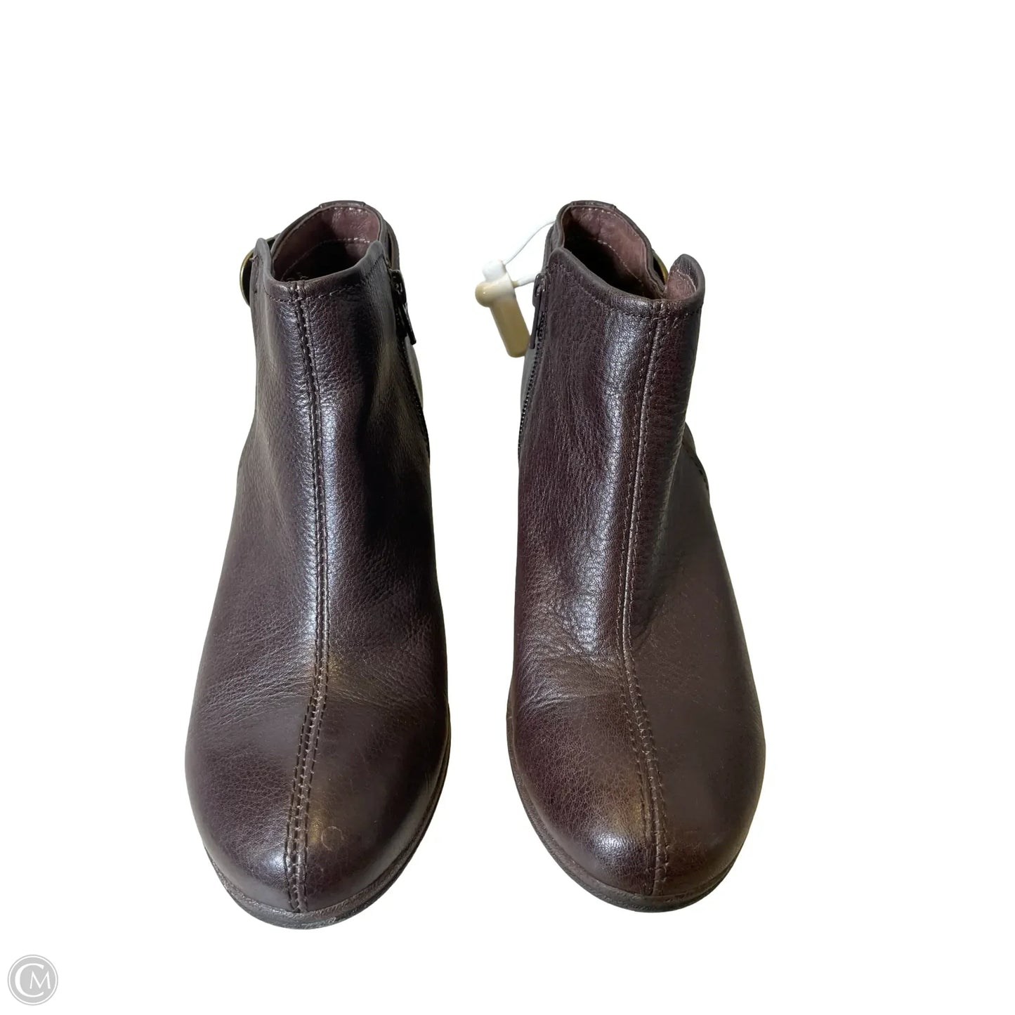 Boots Ankle Heels By Clothes Mentor In Brown, Size: 7.5