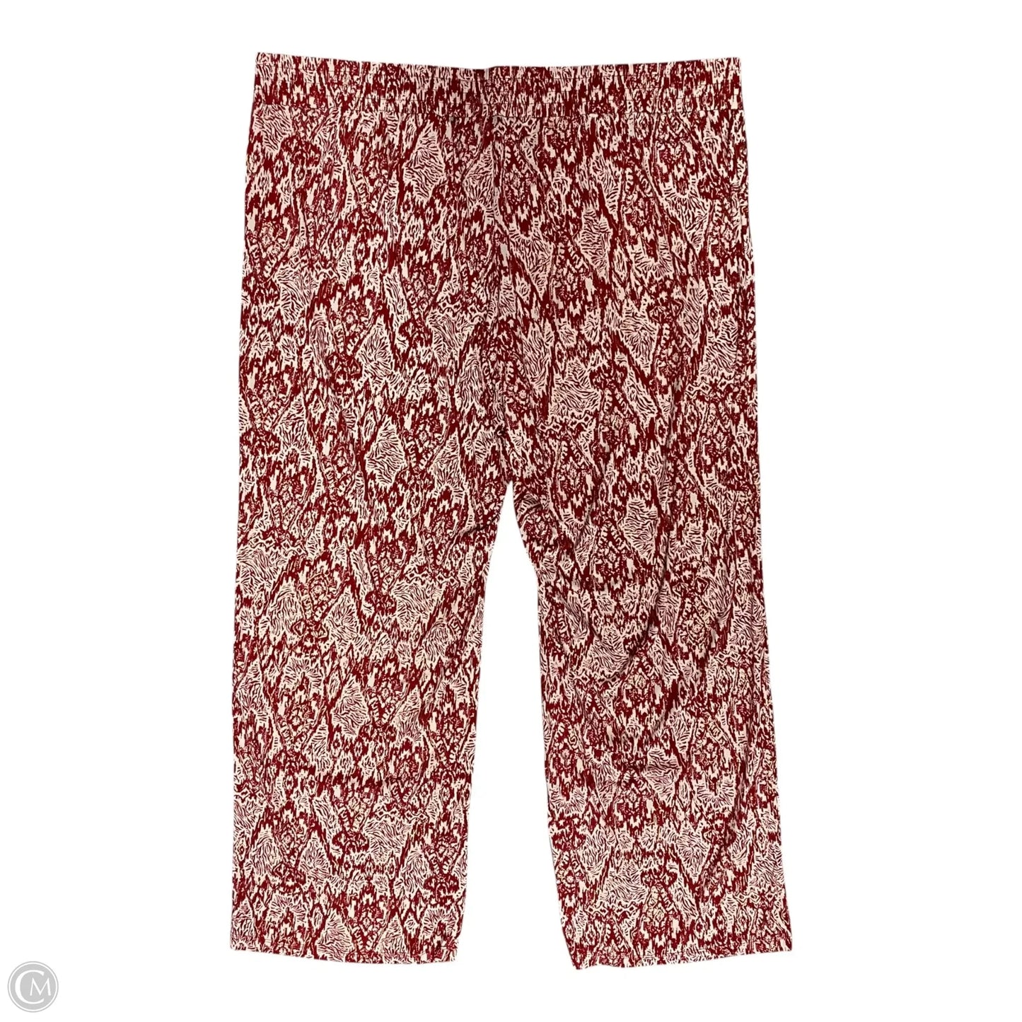 Pants Other By Clothes Mentor In Red & White, Size: 2x