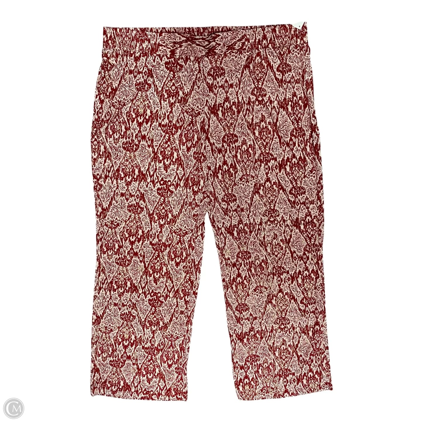 Pants Other By Clothes Mentor In Red & White, Size: 2x