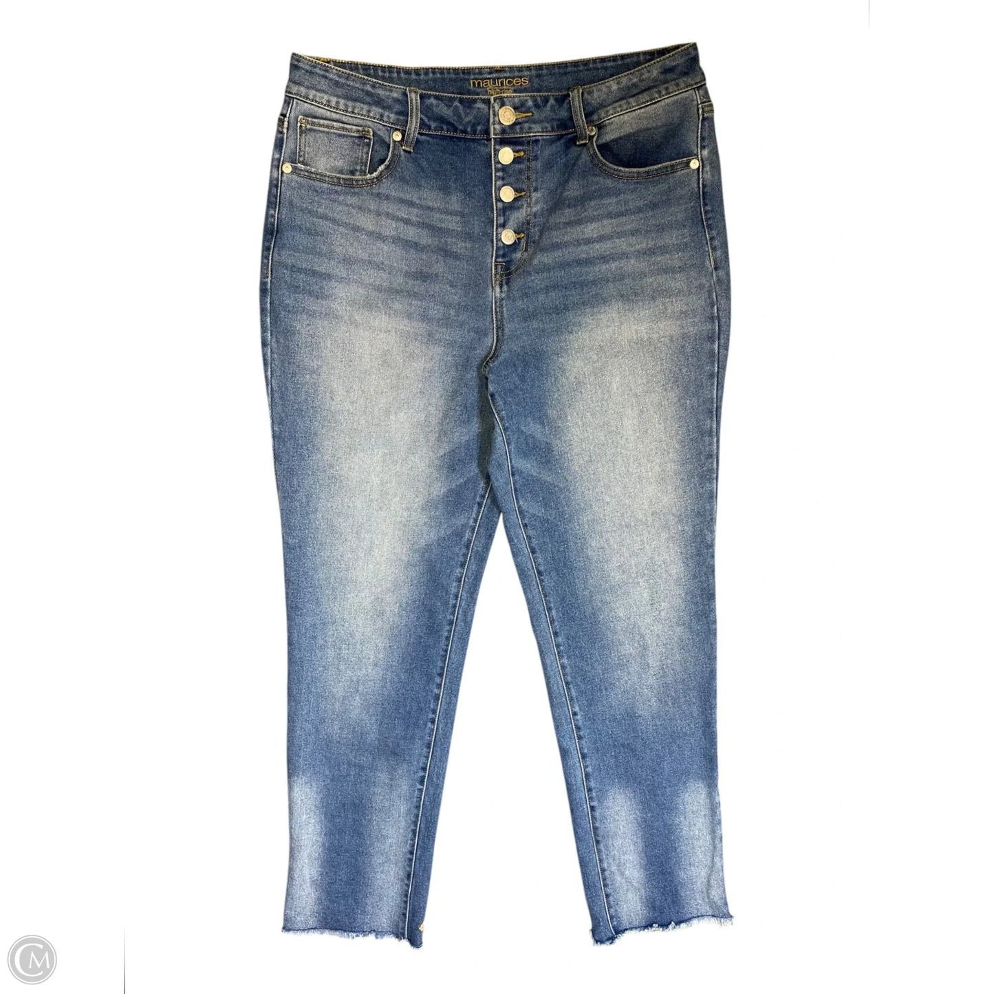 Jeans Straight By Maurices In Blue Denim, Size: 16