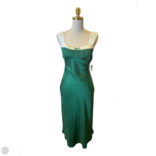 Dress Casual Midi By Lush In Green & White, Size: S