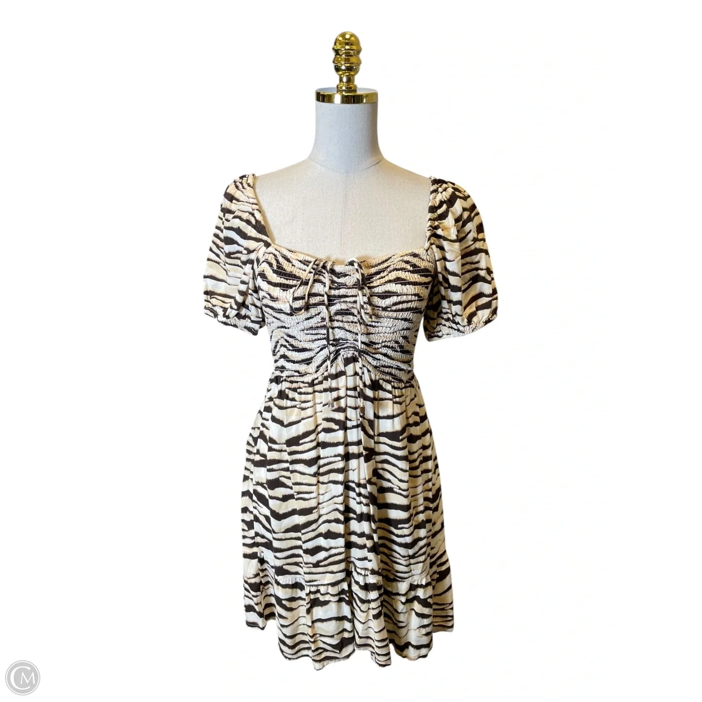 Top Short Sleeve By Clothes Mentor In Animal Print, Size: M