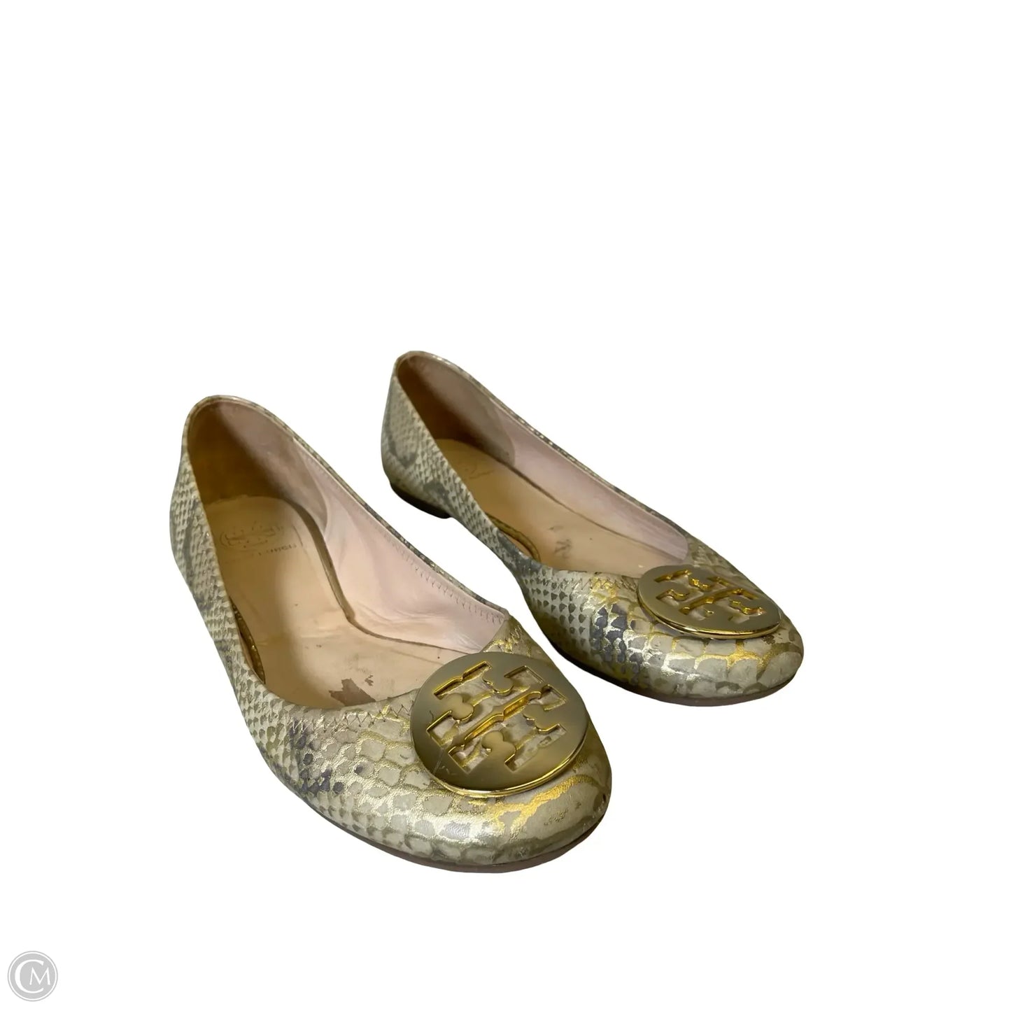 Shoes Designer By Tory Burch In Gold, Size: 10