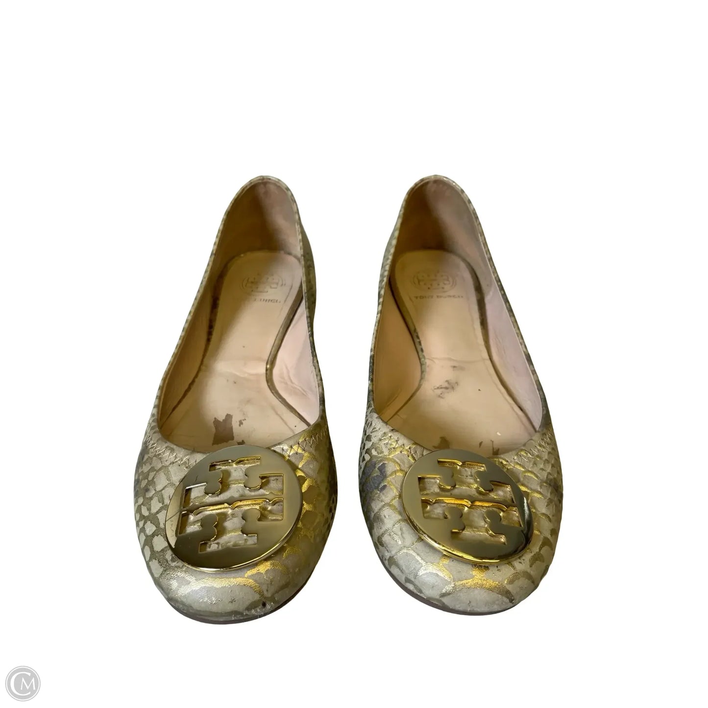 Shoes Designer By Tory Burch In Gold, Size: 10