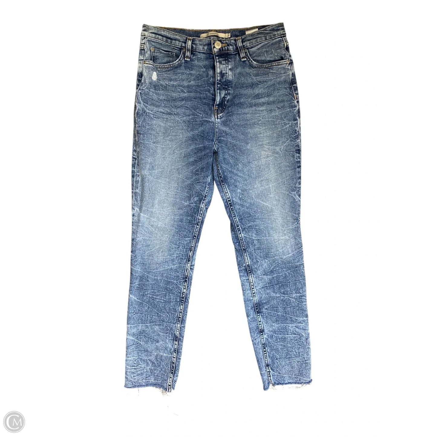 Jeans Straight By Hudson In Blue Denim, Size: 10