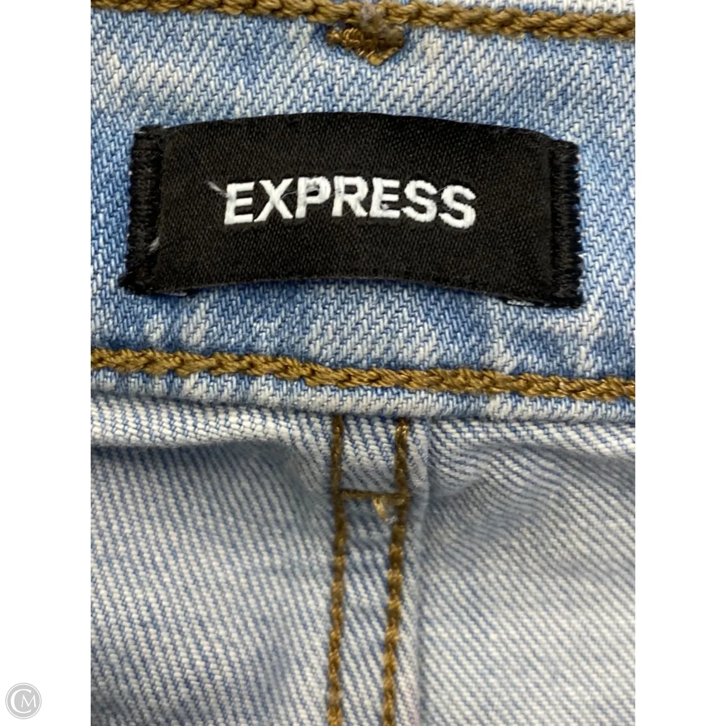 Jeans Straight By Express In Blue Denim, Size: 10