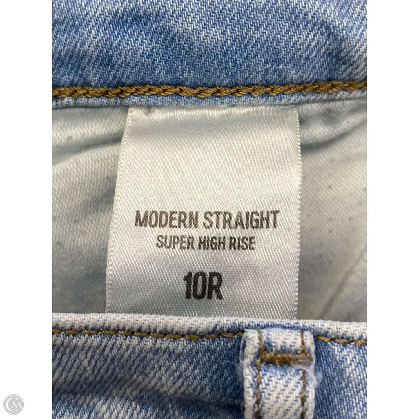 Jeans Straight By Express In Blue Denim, Size: 10