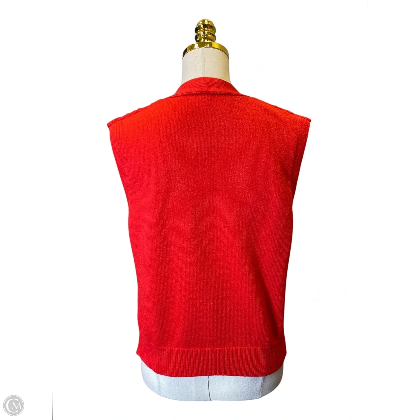 Vest Sweater By Clothes Mentor In Red, Size: M