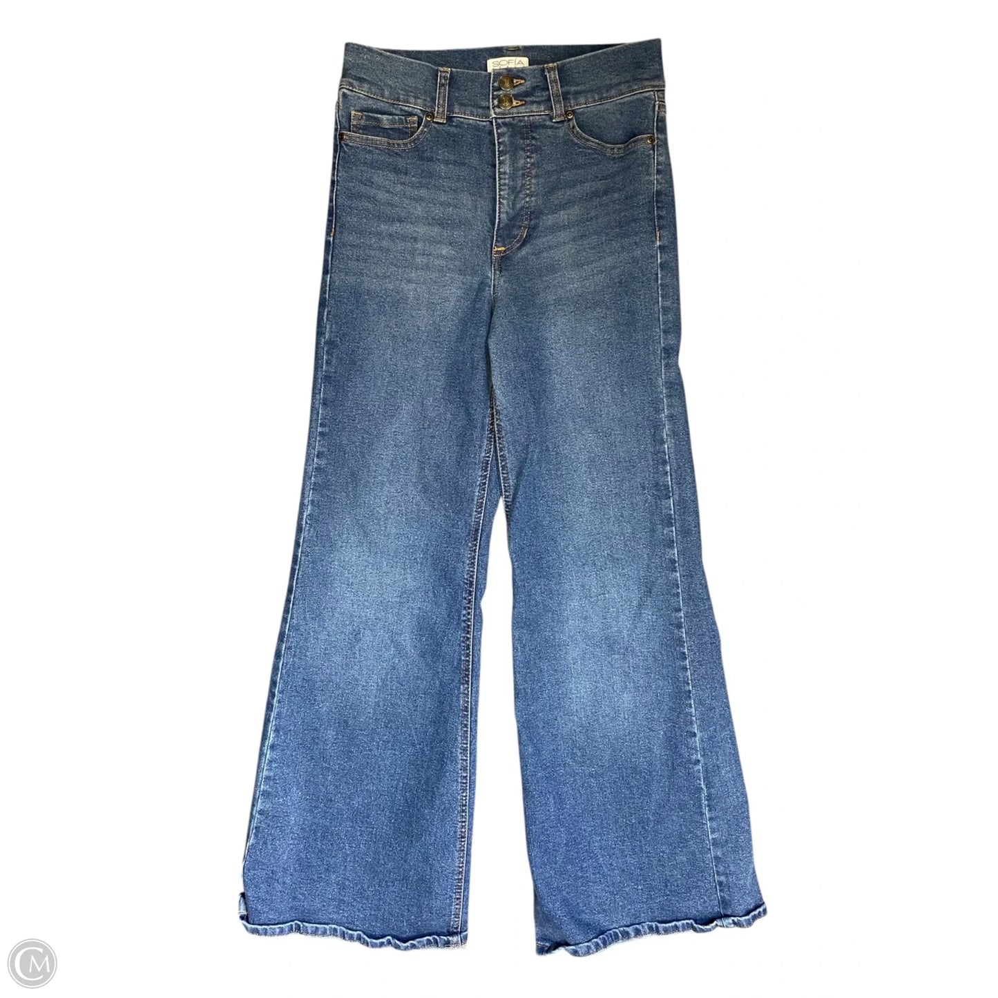Jeans Wide Leg By Sofia By Sofia Vergara In Blue Denim, Size: 4