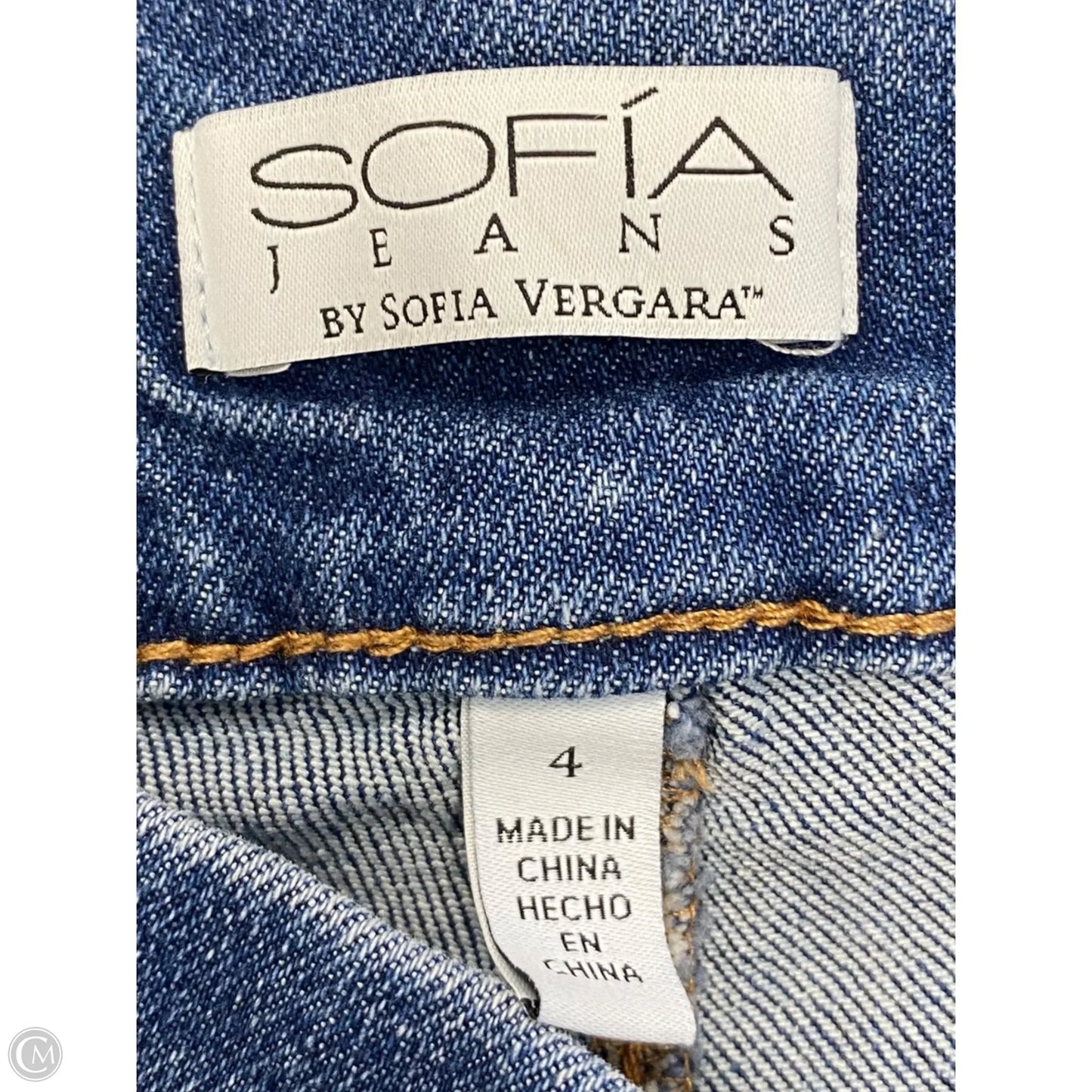 Jeans Wide Leg By Sofia By Sofia Vergara In Blue Denim, Size: 4