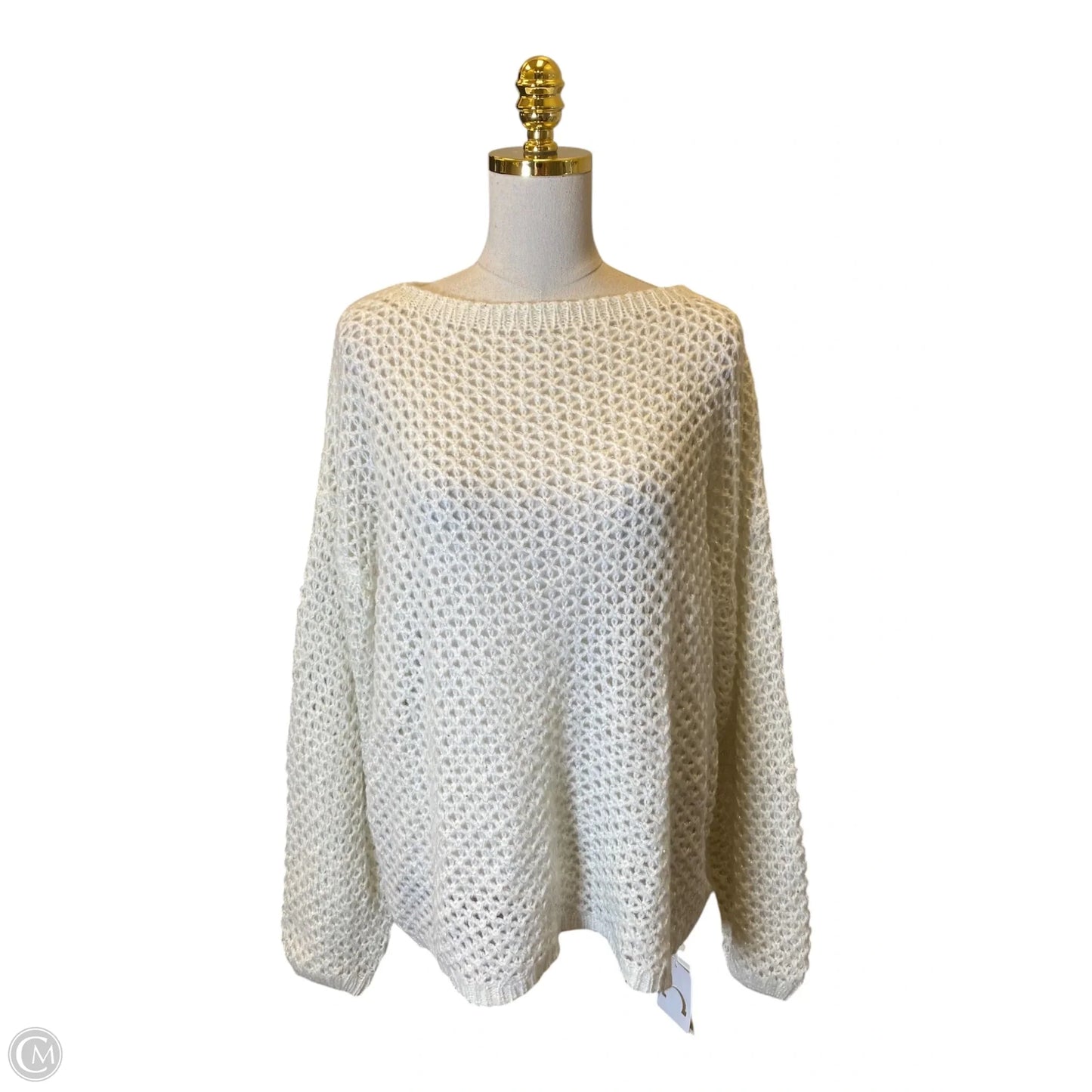 Sweater By Clothes Mentor In Cream, Size: M