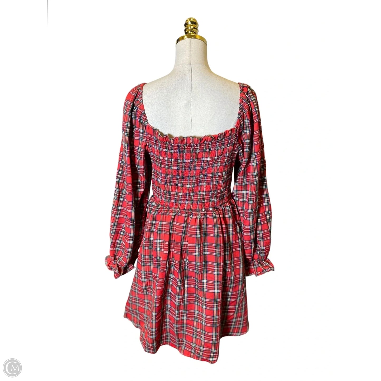 Dress Casual Midi By Clothes Mentor In Plaid Pattern, Size: L