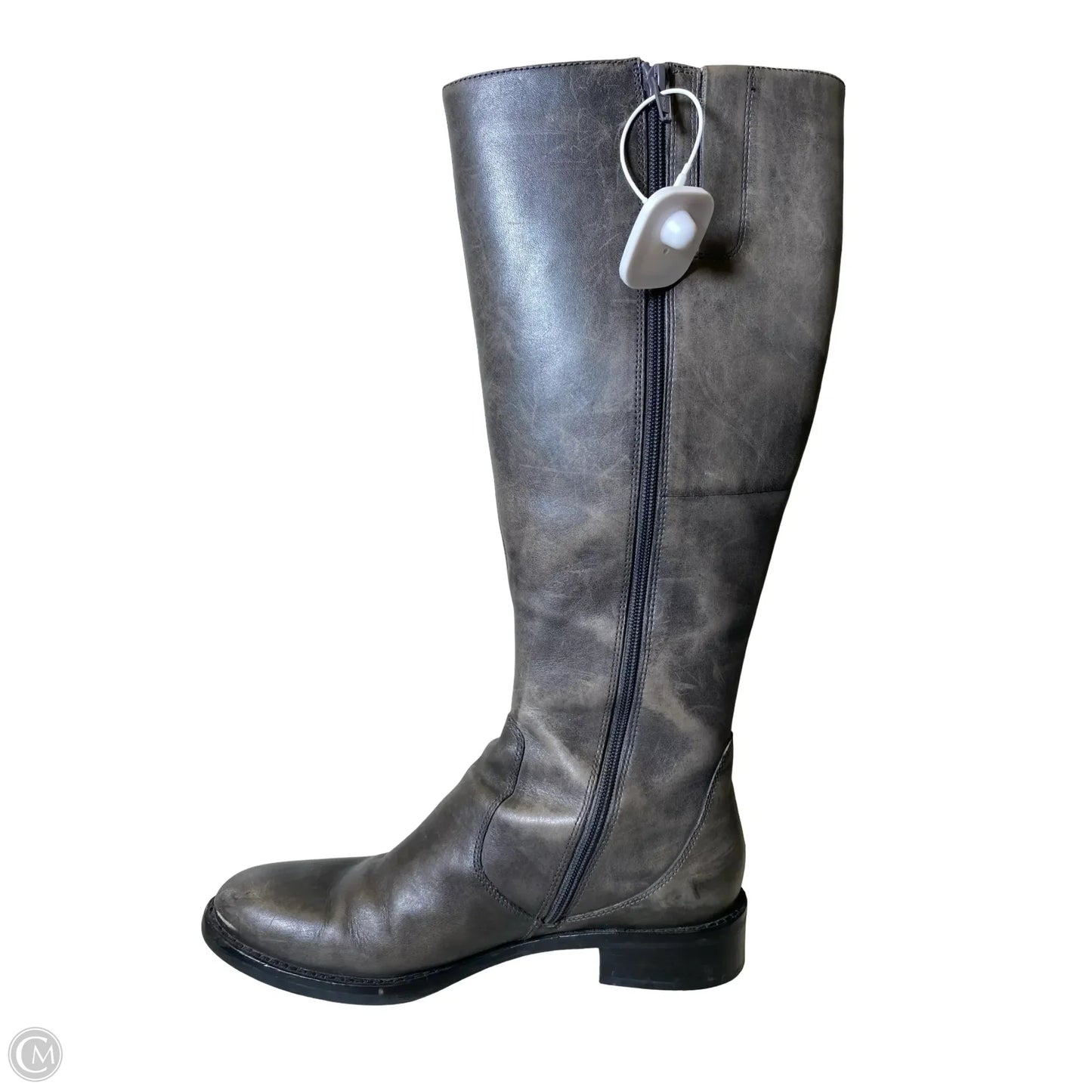 Boots Knee Flats By Ecco In Grey, Size: 10.5