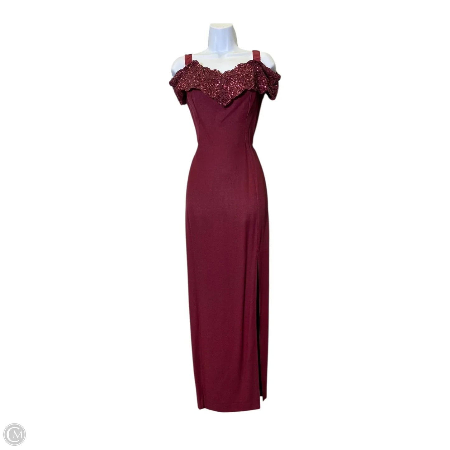 Dress Party Long By Clothes Mentor In Maroon, Size: S