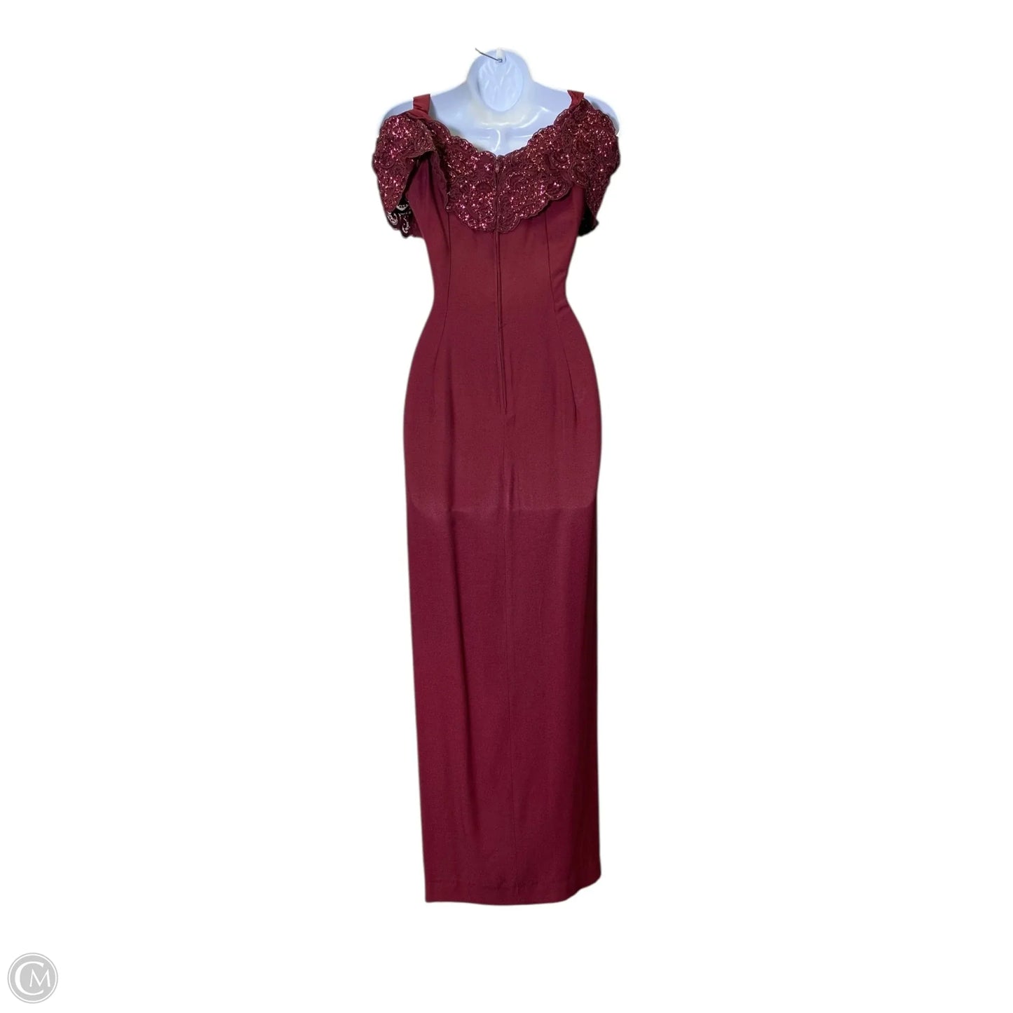 Dress Party Long By Clothes Mentor In Maroon, Size: S