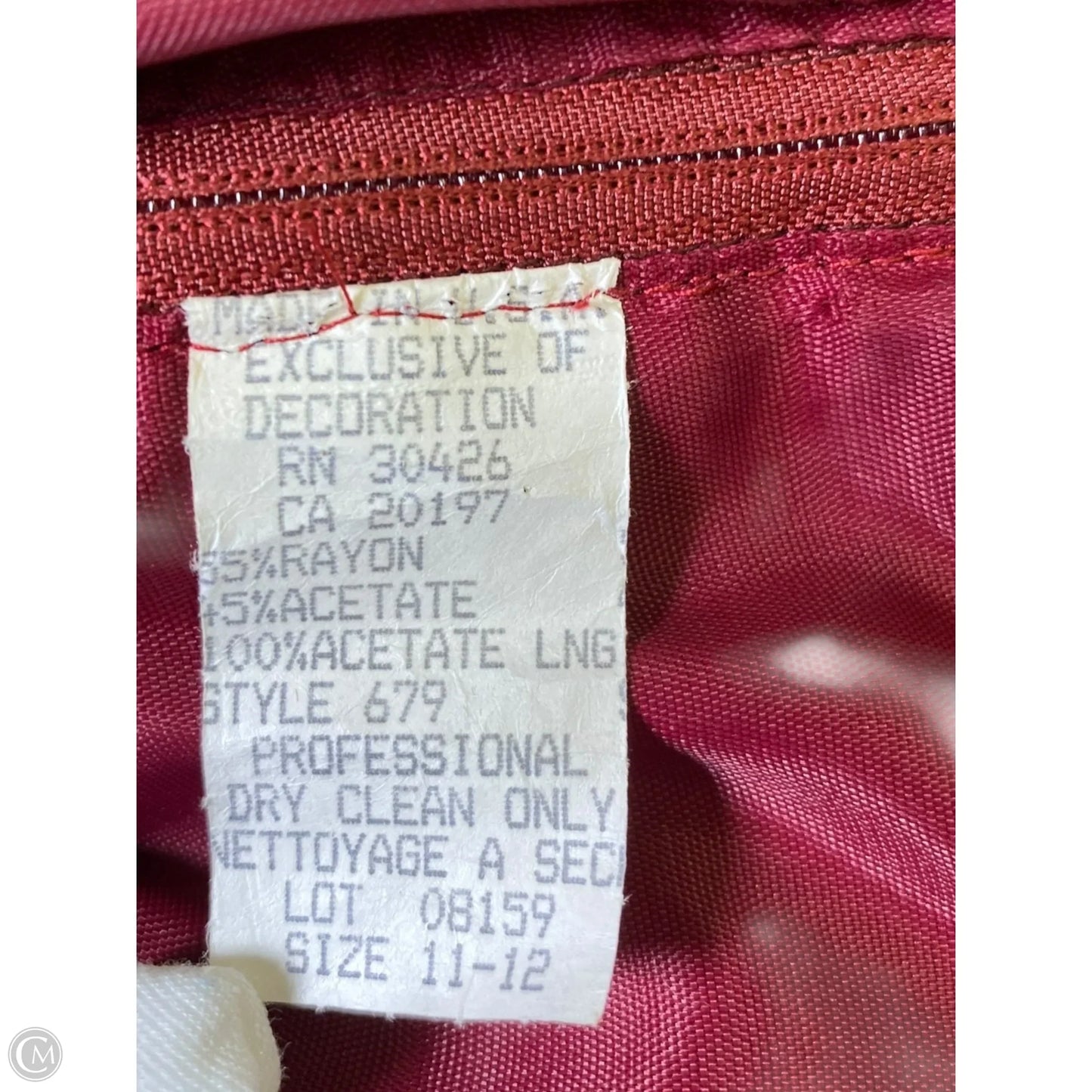 Dress Party Long By Clothes Mentor In Maroon, Size: S