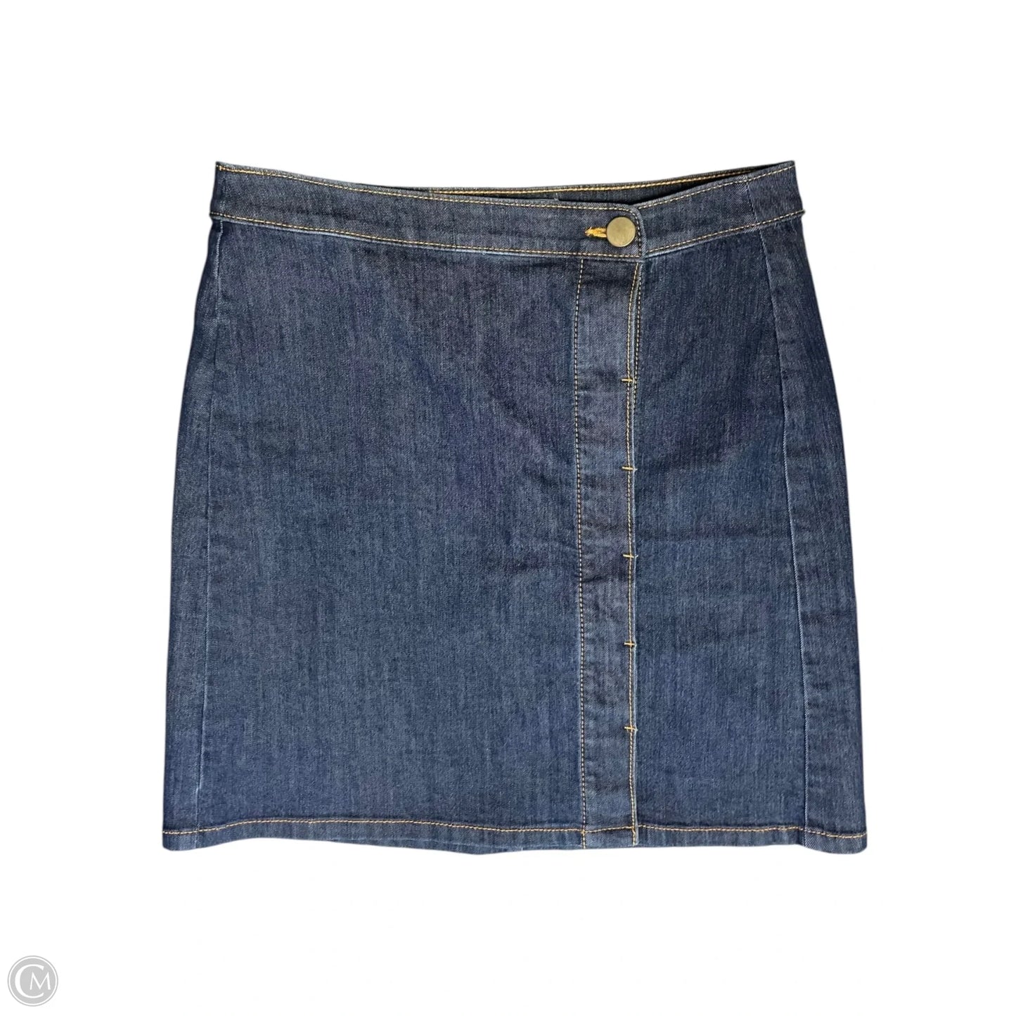 Skirt Midi By Loft In Blue Denim, Size: 2