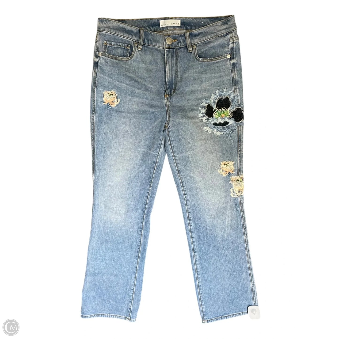Jeans Straight By Loft In Blue Denim, Size: 2