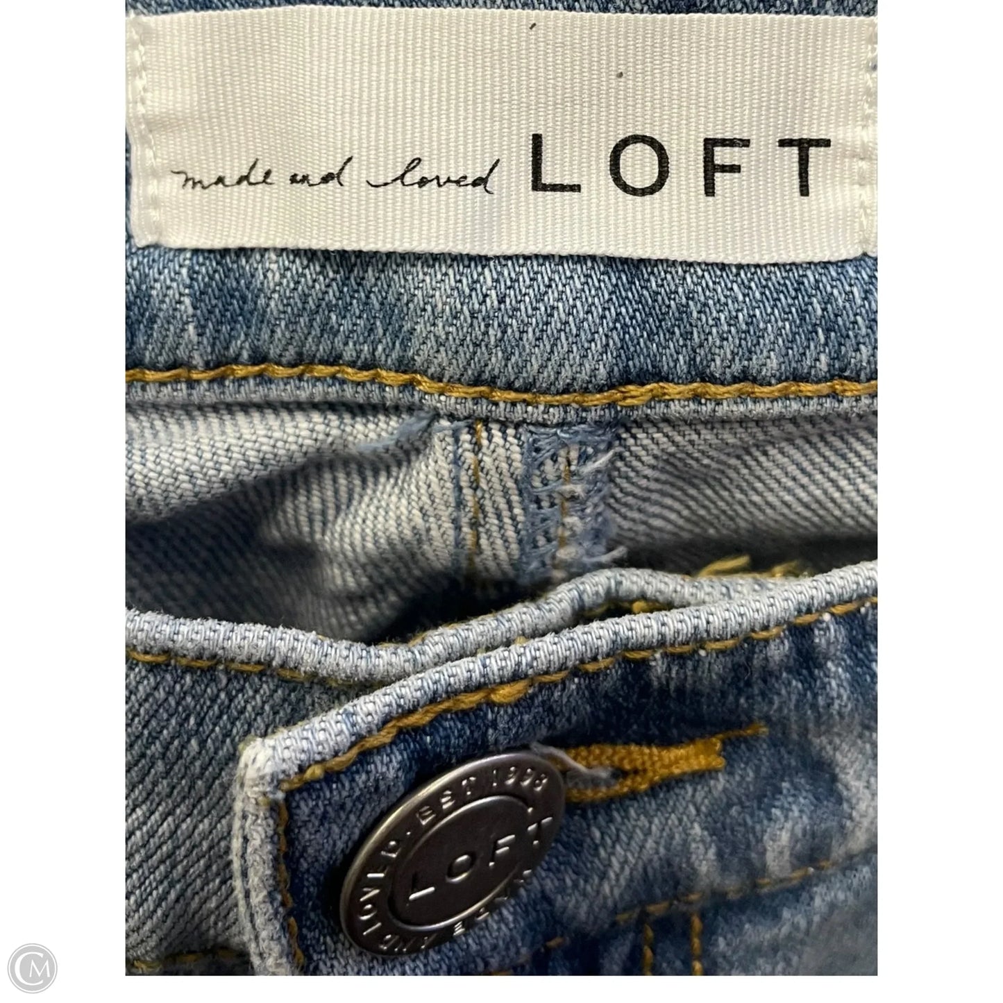 Jeans Straight By Loft In Blue Denim, Size: 2