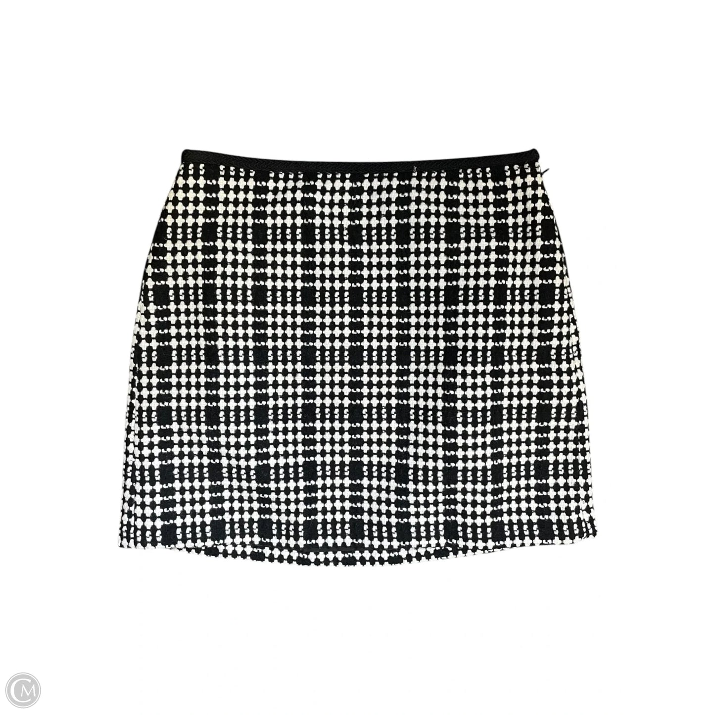 Skirt Midi By Loft In Black & White, Size: 4