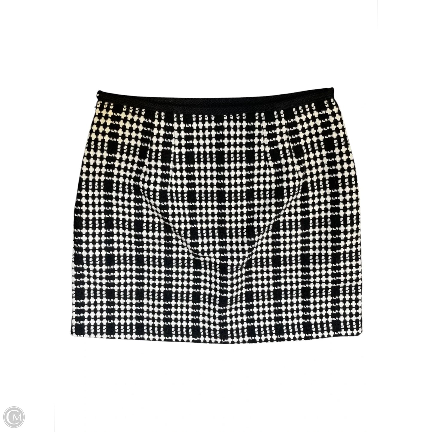 Skirt Midi By Loft In Black & White, Size: 4